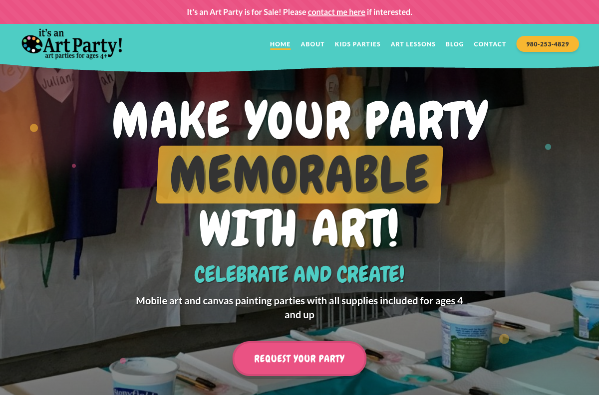 It's an Art Party — Custom WordPress Theme