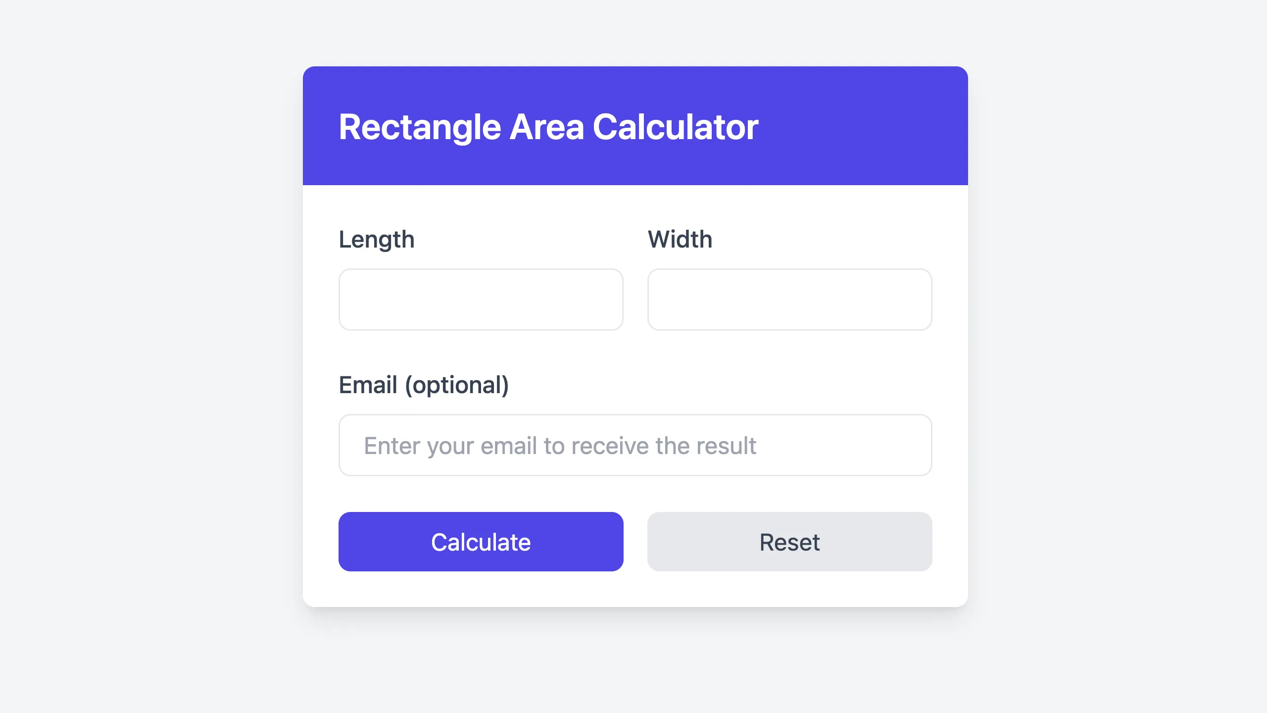 Rectangle Area Calculator